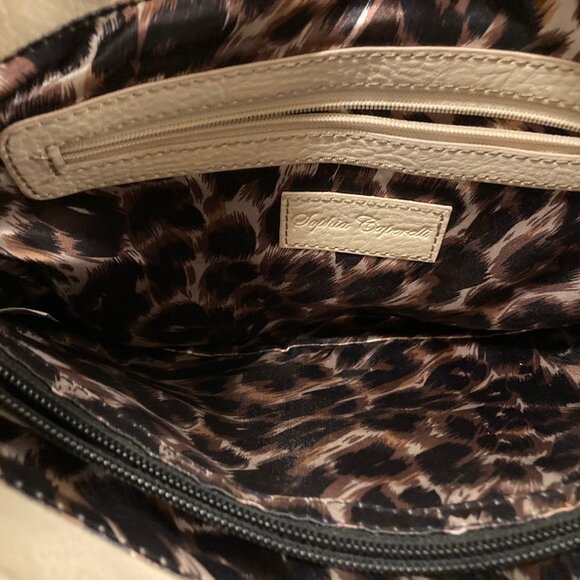 Vintage Sophia Capperelli Monogram Leather Bag with Leopard insides - Picture 3 of 4